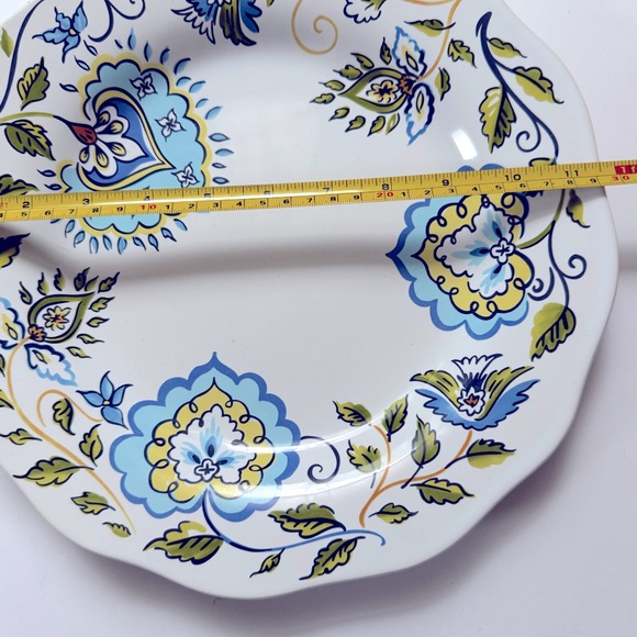 The Longaberger Company. Earth and Sky serving dish . Beautiful floral design . - Picture 12 of 14